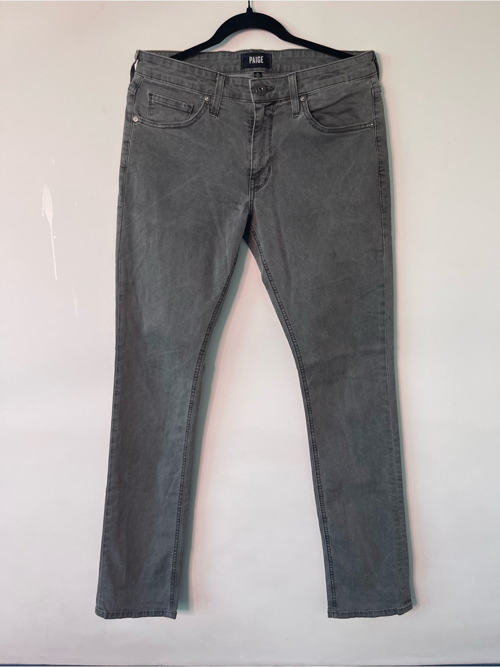 PAIGE Men's Slate Gray Slim Straight Jeans